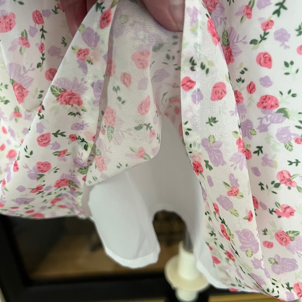 Pink Lily Roadside Market Ruffle Sleeve Floral Dress Sz. M NWOT - Picture 6 of 14
